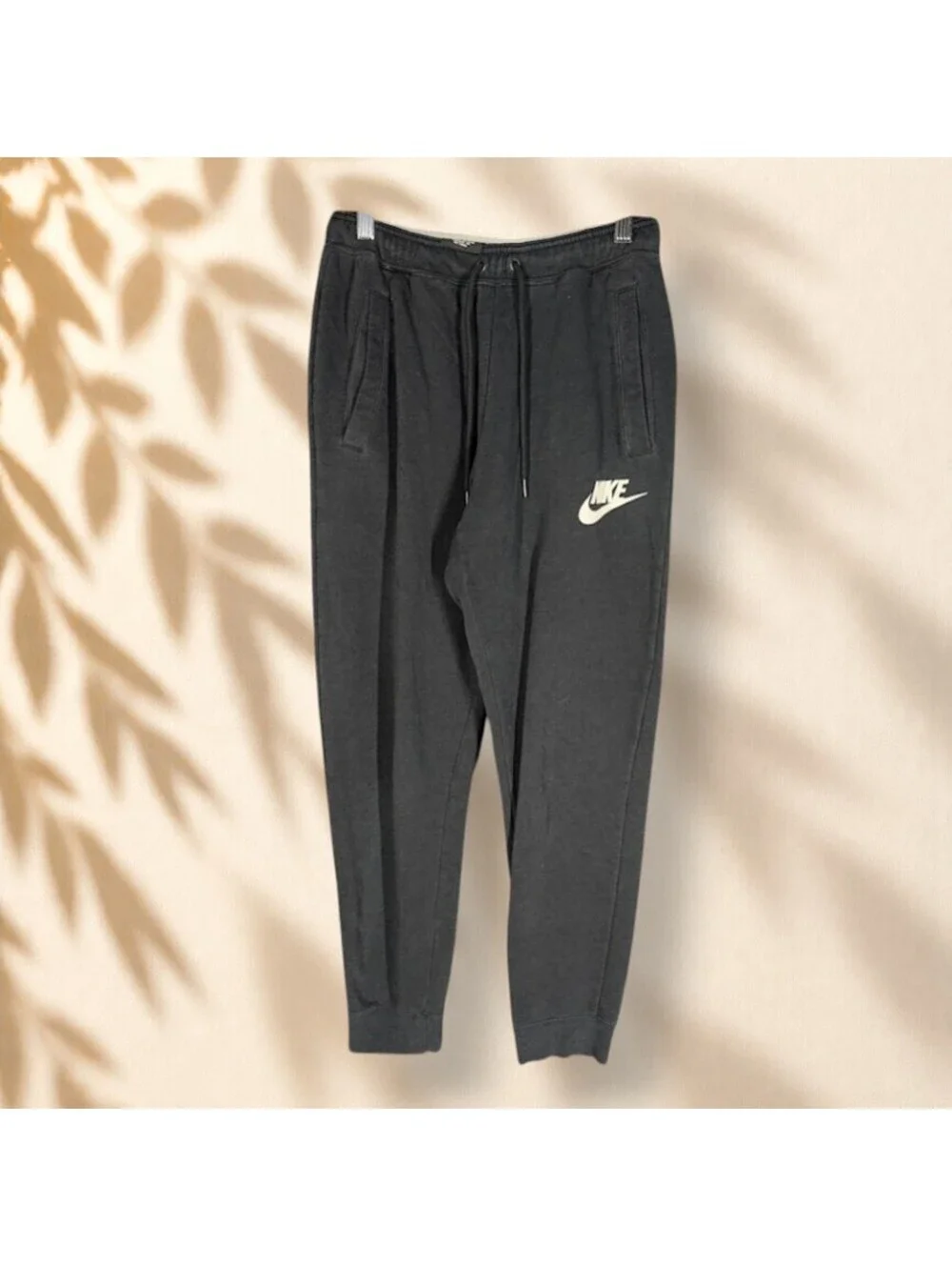 Nike Activewear Sweatpants Women S Small Black High Rise Drawstring Tapered